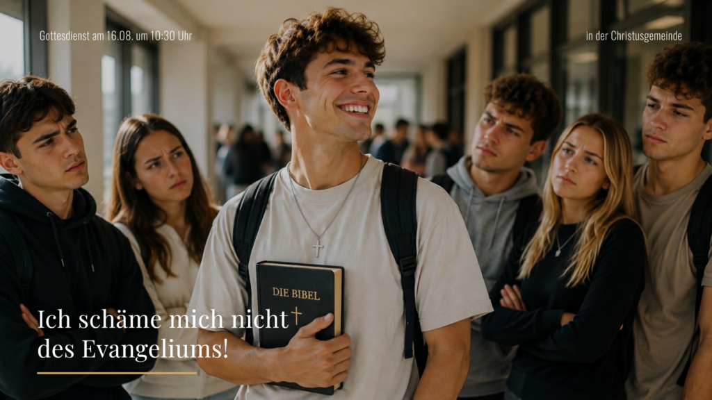 in der Christusgemeinde_ Gottesdienst am 16.08. um 10_30 Uhr_Ich schäme mich nichtRE